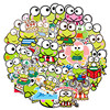 50 sheets of big-eyed frog decorative waterproof stickers