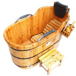 Armrest cedar wood can sit and lie down household bath barrel wooden barrel bath barrel solid wood bathtub bathtub adult bath barrel