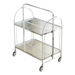 Used Foldable Trolley, Living Room Mobile Sofa Storage Rack, Glass Side Table, Light Luxury Trendy ins Dining Cart