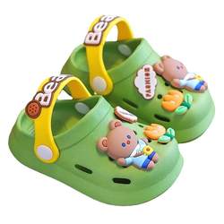 Baby slippers Menbao Children's Cave Shoes 2024 New Summer Infant -Smooth Corresponding Soft Soft -bottom Boys Sandals Big Children