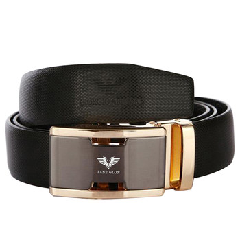 Big brand men's genuine leather automatic buckle belt birthday gift