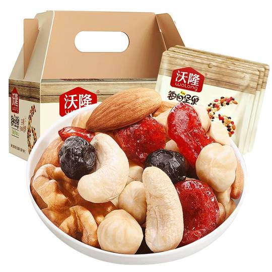 Wolong Daily Nuts 750 г/30 пакетов, смешанные сушеные орехи, закуски из орехов кешью для беременных, независимая небольшая упаковка