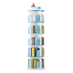 Rotating bookshelf children's home floor-standing 360-degree storage rack student picture book storage reading round simple bookcase