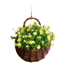 Woven flower pots wall-mounted bamboo baskets wall-mounted flower baskets balcony rattan hanging orchids bamboo baskets bamboo baskets