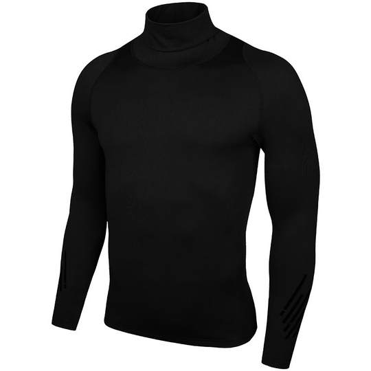 KELME卡尔美运动健身衣男紧身长袖T恤加绒高领保暖训练跑步打底服