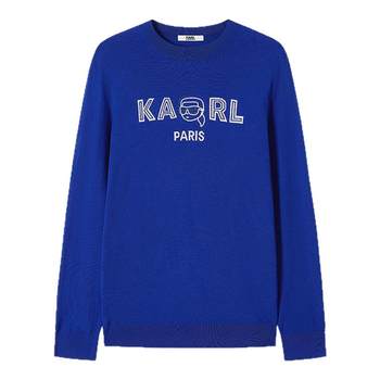 Karl lagerfeld karl sheep wool long-sleeved pullover designer new style lafayette light luxury trendy men Karl lagerfeld karl sheep wool long-sleeved pullover designer new style lafayette light luxury trendy men