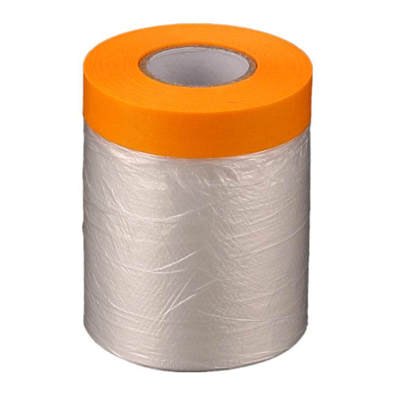 Car spray paint and paper masking film with sticky masking tape, home decoration paint spray cover, furniture stickers, wardrobe, sofa bed protection, thickened disposable dust-proof film, plastic film for dust cover