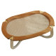 Cat hammock hanging basket folding pet camp bed off the ground wooden stable removable and washable rattan cat nest usable in all seasons