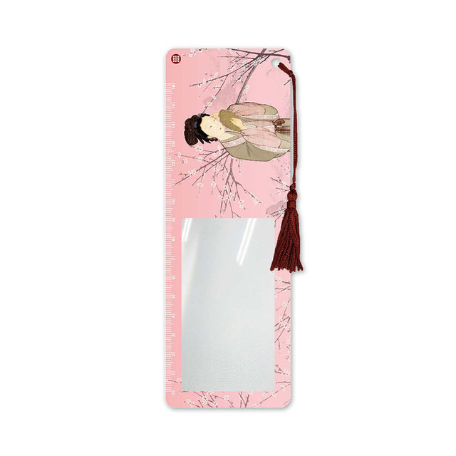 Taipei National Palace Museum Cultural and Creative Portable Bookmark Magnifying Glass Han Palace Spring Dawn Picture Drawing Measurement Multifunctional Creative Bookmark