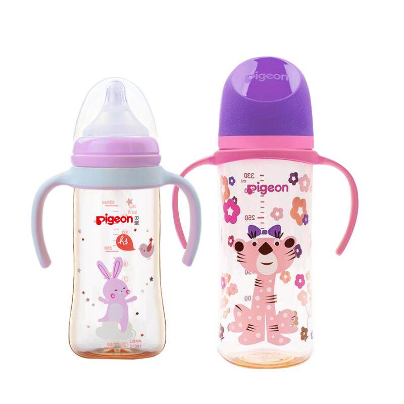 贝亲婴儿奶瓶新生婴儿PPSU宽口防胀气奶瓶宝宝塑料吸管杯0岁1以上