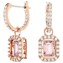 Swarovski Una drop-shaped earrings sugar cube shaped womens light luxury jewelry