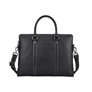 Hush puppies men's business fashion genuine leather briefcase
