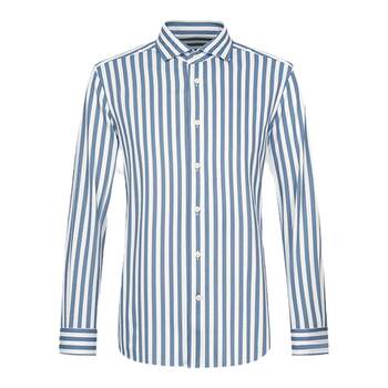 Blue panther functional knitted suede long-sleeved shirt