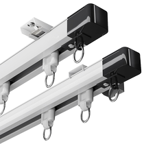 Retractable top-mounted side-mounted perforated curtain track silent slide door curtain hanging ring track slide rail invisible track