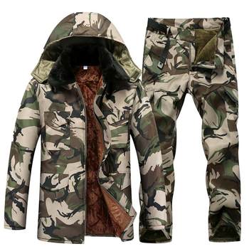 ເສື້ອຜ້າປ້ອງກັນແຮງງານ camouflage cotton-padded jacket men's suit autumn and winter military cotton coat short velvet thickened work clothes cotton-padded clothes