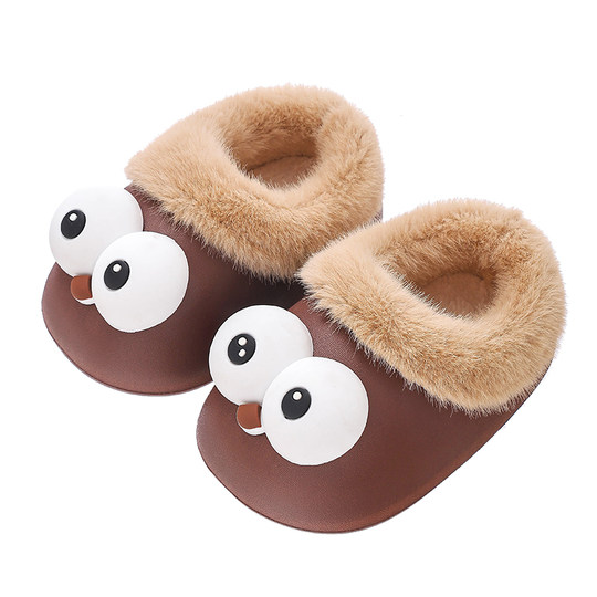 Waterproof outer wear home autumn and winter children's cotton slippers