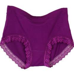 Greater size high -waisted lady middle -aged middle -aged and elderly mother panties Modal pure cotton