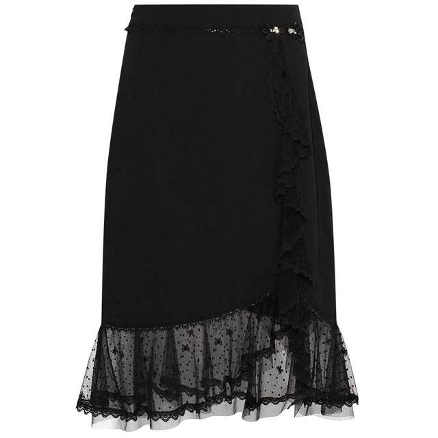 FEXATA mesh skirt pendant buckle decoration