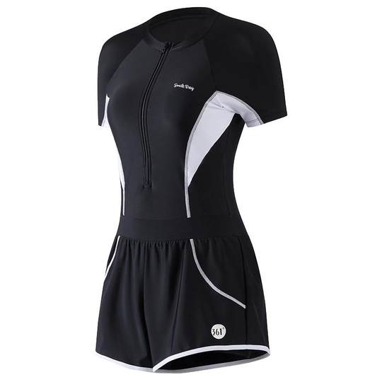 One-piece swimsuit women conservative slightly fat and slim student swimsuit