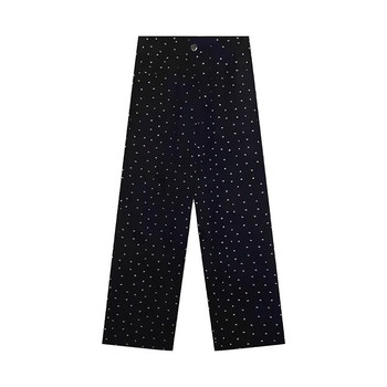 Huge slim polka dot pants, modifying various leg shapes