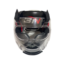 Bn Boxing Helmet Transparent Visor Kidsren's Taekwondo Fighting Training Head Protection Face Protection Adult Muay Thai Sanda Headgear