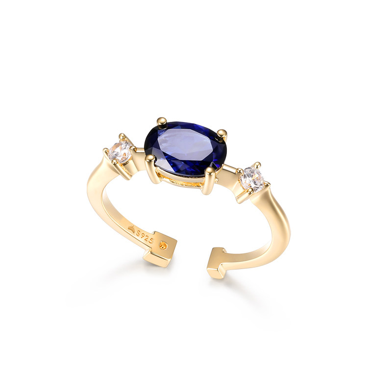 Victoria Crowne British Dynasty Diana Royal Blue Sapphire Open Ring Birthday Gift