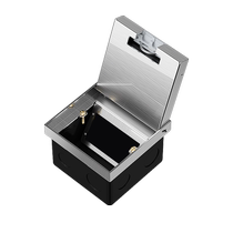 Stainless steel waterproof hidden concealed floor plug marble embedded five-hole socket ultra-thin flat invisible floor