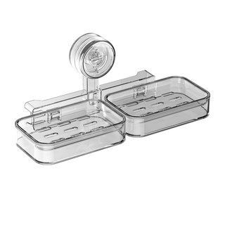 Soap dish wall-mounted suction cup without punching double layer