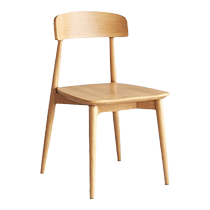 The leader of the wood all solid wood chair dining chair home simple modern Nordic internet celebrity cream style white dining table and chairs stools