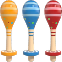 Wooden sandball small sandhammer gripping rhythm chasing after training baby newborn child red sand egg nursery toy