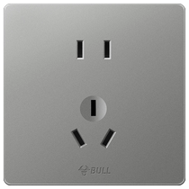Bull socket flagship switch socket panel porous wall household concealed power supply two or three plugs five holes G12 gray