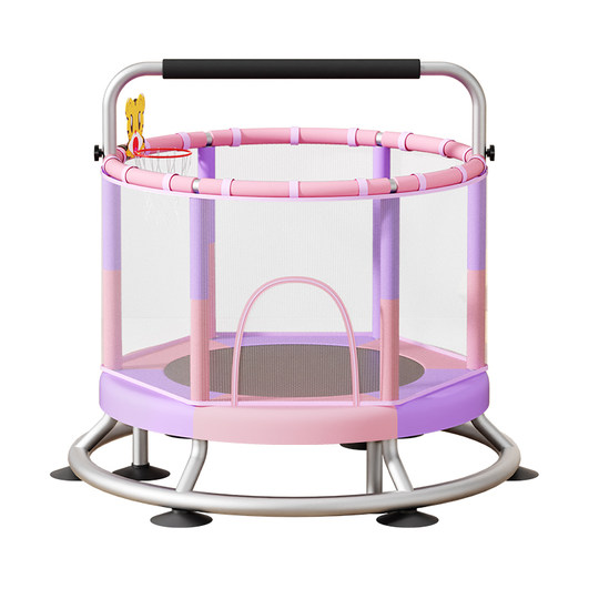 Trampolín doméstico seguro y sin pérdidas con base grande mejorada