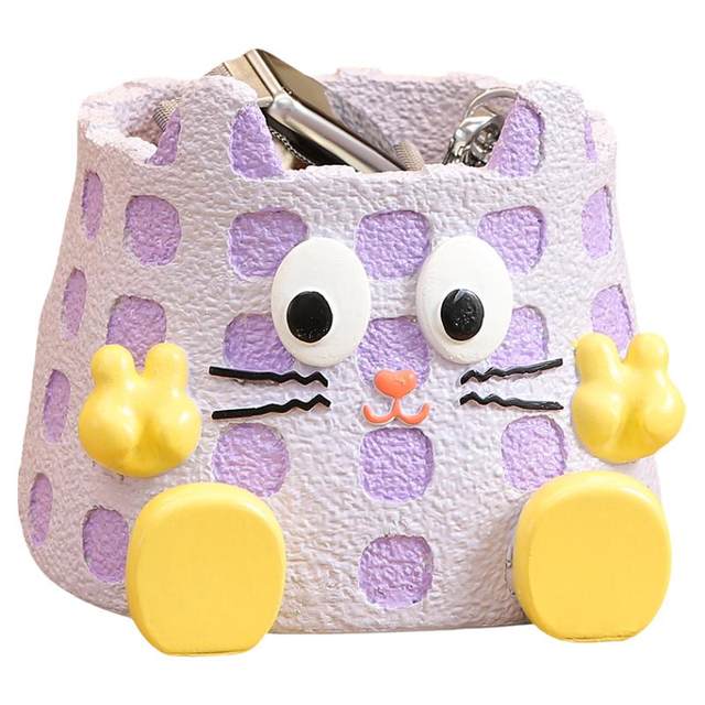 Cute dopamine girls workstation good stuff storage office desktop pen holder emotional stability transformation artifact ornament