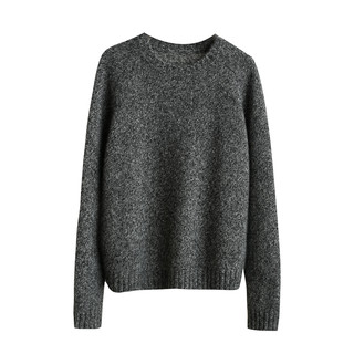 无缝一体 25桑蚕丝75山羊绒 女士圆领毛衣 厚款打底毛衣 冬款女装