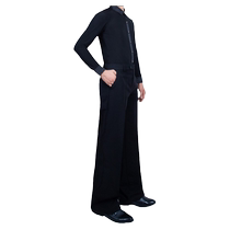 Mens modern dance ballroom dance pants dance pants pocket Latin social square dance pants rumba samba dance pants