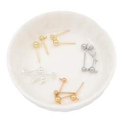 색 보호 14K18K Real Gold 925 스털링 흰색 곰팡이 바늘 DIY
