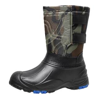 户外加厚加绒男士中筒防水雪地靴防滑舒适棉靴工装靴保暖鞋钓鱼靴