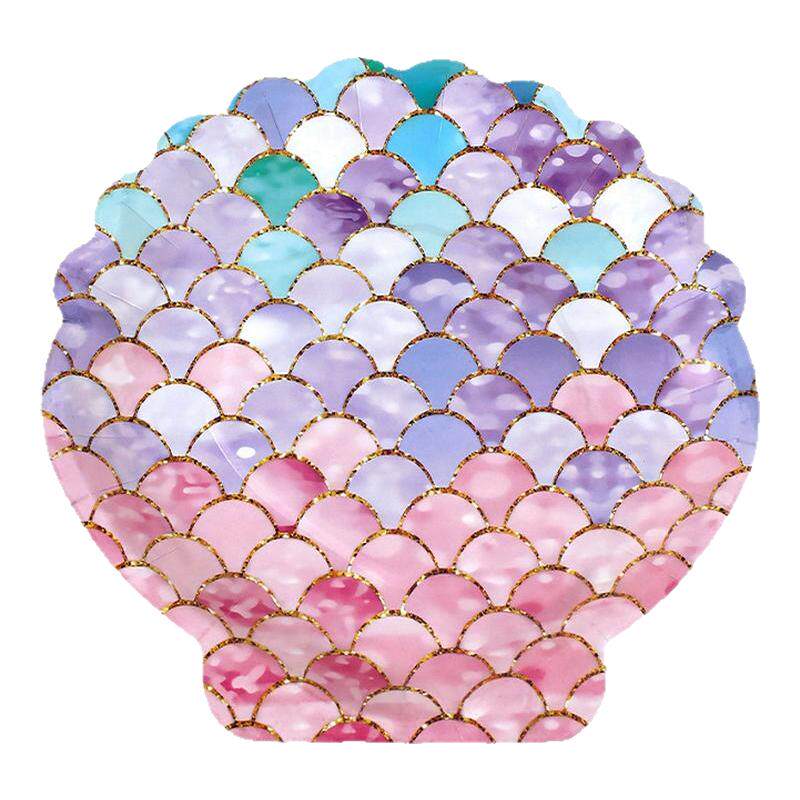 Mermaid Disposable Paper Plate Dessert Table Decoration Tableware