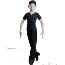Childrens Latin dance clothing mens summer new short-sleeved practice clothing boys performance suit boys training clothing
