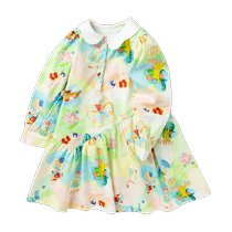 Balabala childrens clothing girls dress new spring and autumn childrens skirt cute baby girl little princess dress summer