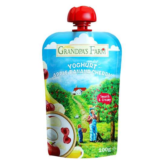 Фруктовые слойки с мишкой на ферме дедушки, цифровые слойки, детские закуски для малышей