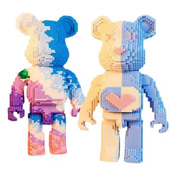 Violent Bear Building Blocks 3D Puzzle Boys and Girls Series Tiny Particle Educational Children's Assembly Toy Gift