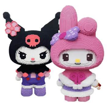 1.0m Giant My Melody Building Blocks Assembly Toy Children's Girls Series Gift Ornament Handmade DIY Model