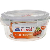 (Self-operated) LOCK&LOCK glass crisper sealed and leak-proof lunch box for office workers microwave oven special bowl