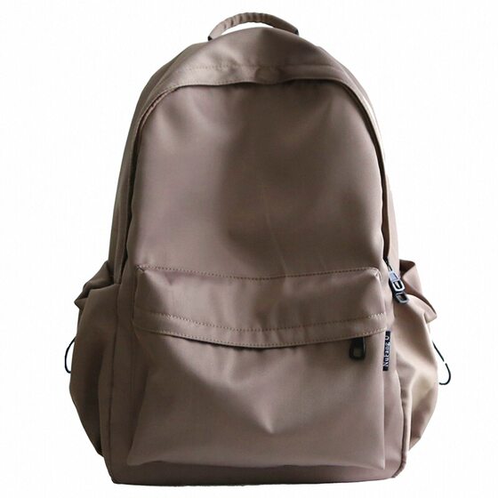 School bag solid color large and small backpack travel backpack