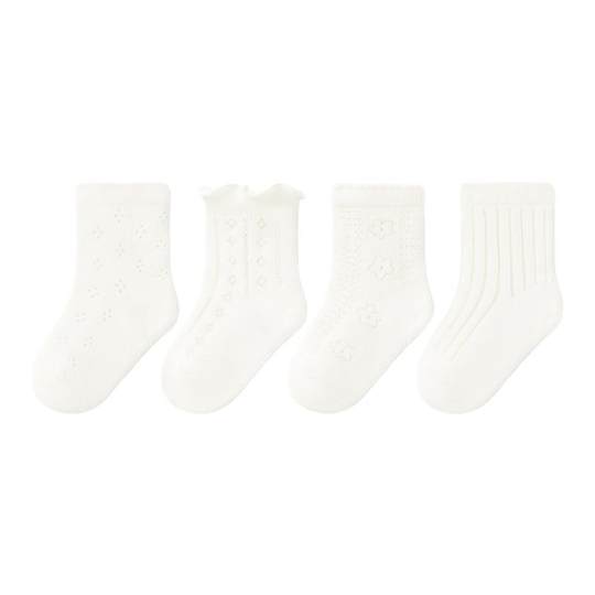 Nidobear белые носки для девочек, летние тонкие сетчатые носки