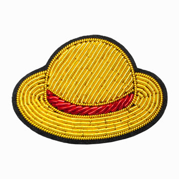 Lingxin handmade embroidered luffy straw hat brooch