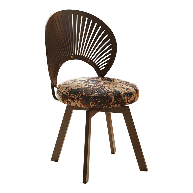 Rotatable dining chair, antique style chair, home leisure back chair, living room dining table chair, shell chair, study office chair
