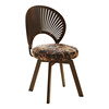 Rotatable dining chair, antique style chair, home leisure back chair, living room dining table chair, shell chair, study office chair