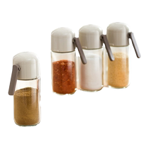 Household lidded seasoning box kitchen seasoning bottle jar storage rack set food grade oil salt sauce vinegar seasoning jar box